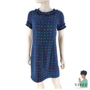 Sail to Sable Tweed Fuzz Back Zip Sheath Dress